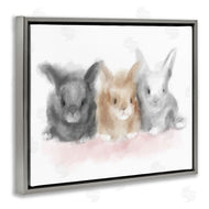 Stupell Studio | Fluffy Bunnies Nursery Animals