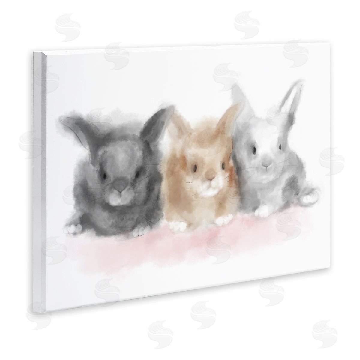 Fluffy Bunnies Nursery Animals Wood Plaque Wall Art, Home Decor by Stupell Studio