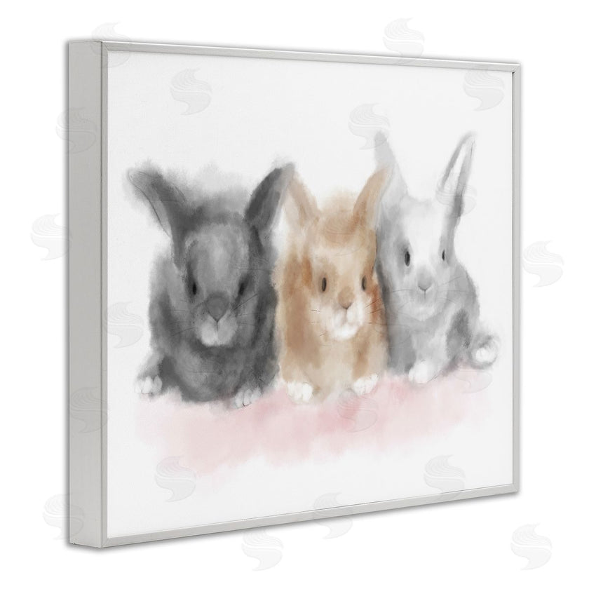 Stupell Studio | Fluffy Bunnies Nursery Animals