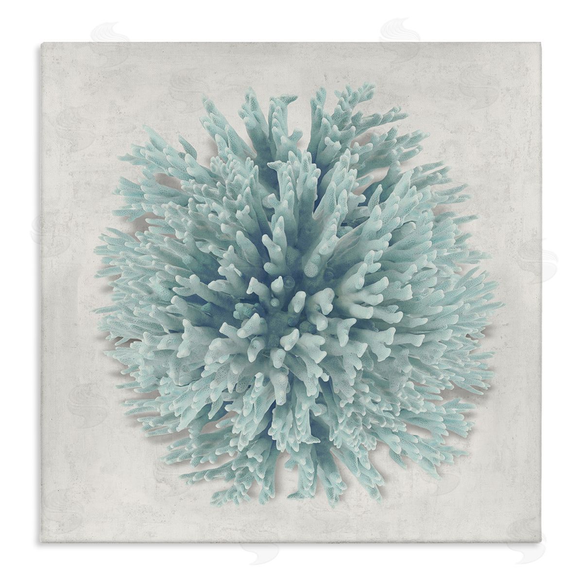 Coral Ball Blue Sea Beach Design Canvas Wall Art, Home Decor by Caroline Kelly