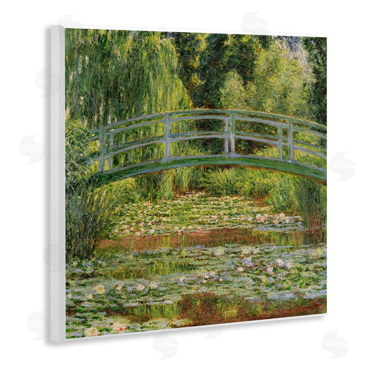 Water Lily Pond Monet Classic Painting Wood Plaque Wall Art, Home Decor by Claude Monet