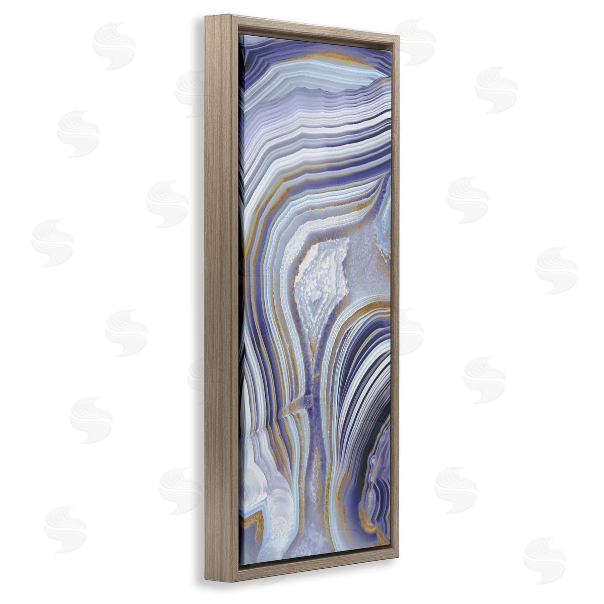 Agate Crystal Pattern Abstract Design Brown Floating Frame Canvas Wall Art, Home Decor by Danielle Carson