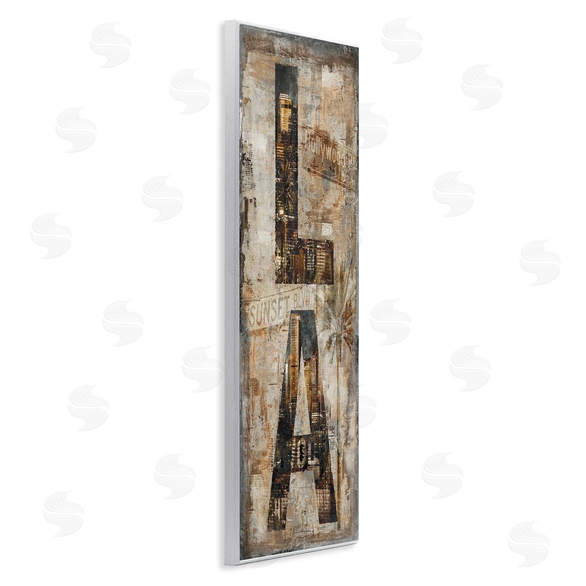 Los Angeles Montage Collage Wood Plaque Wall Art, Home Decor by Luke Wilson