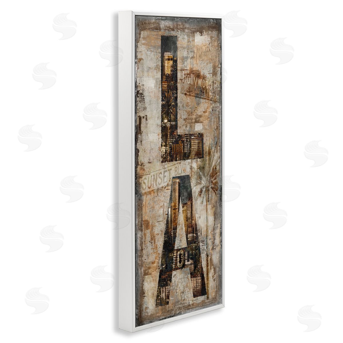 Los Angeles Montage Collage White Frame Print Wall Art, Home Decor by Luke Wilson