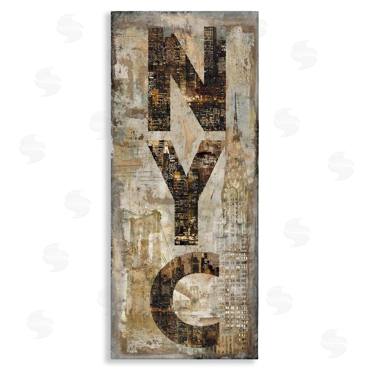 New York City Montage Collage Canvas Wall Art, Home Decor by Luke Wilson
