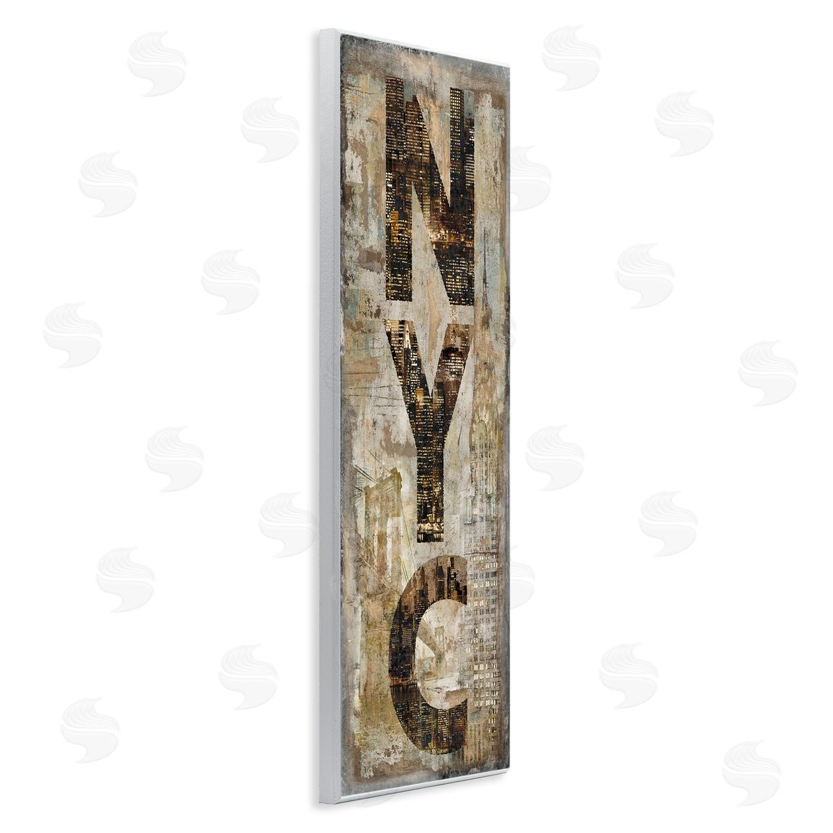 New York City Montage Collage Wood Plaque Wall Art, Home Decor by Luke Wilson