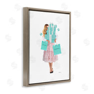 Amanda Greenwood | Woman Shopping Blue Pink Glam