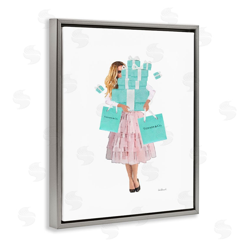 Amanda Greenwood | Woman Shopping Blue Pink Glam
