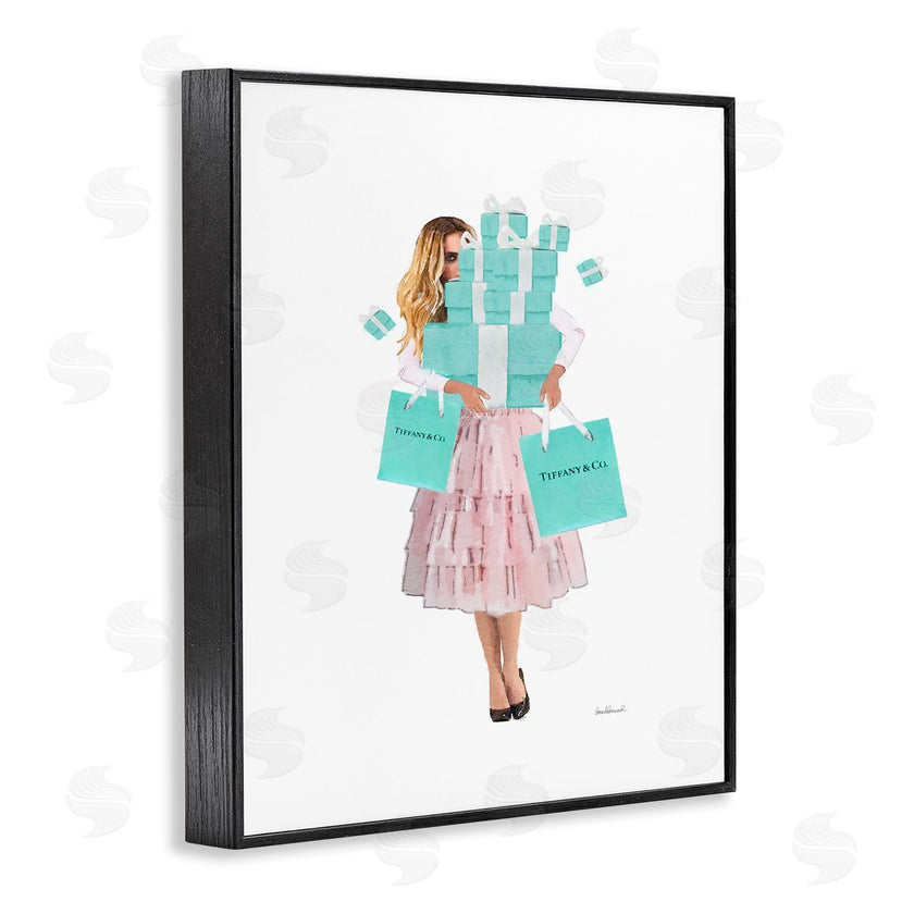 Amanda Greenwood | Woman Shopping Blue Pink Glam
