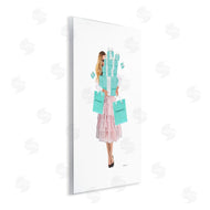Amanda Greenwood | Woman Shopping Blue Pink Glam