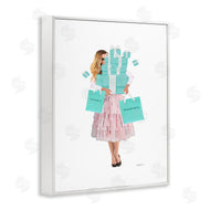 Amanda Greenwood | Woman Shopping Blue Pink Glam
