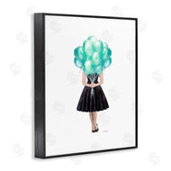 Amanda Greenwood | Blue Balloon Black Dress Woman