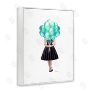 Amanda Greenwood | Blue Balloon Black Dress Woman