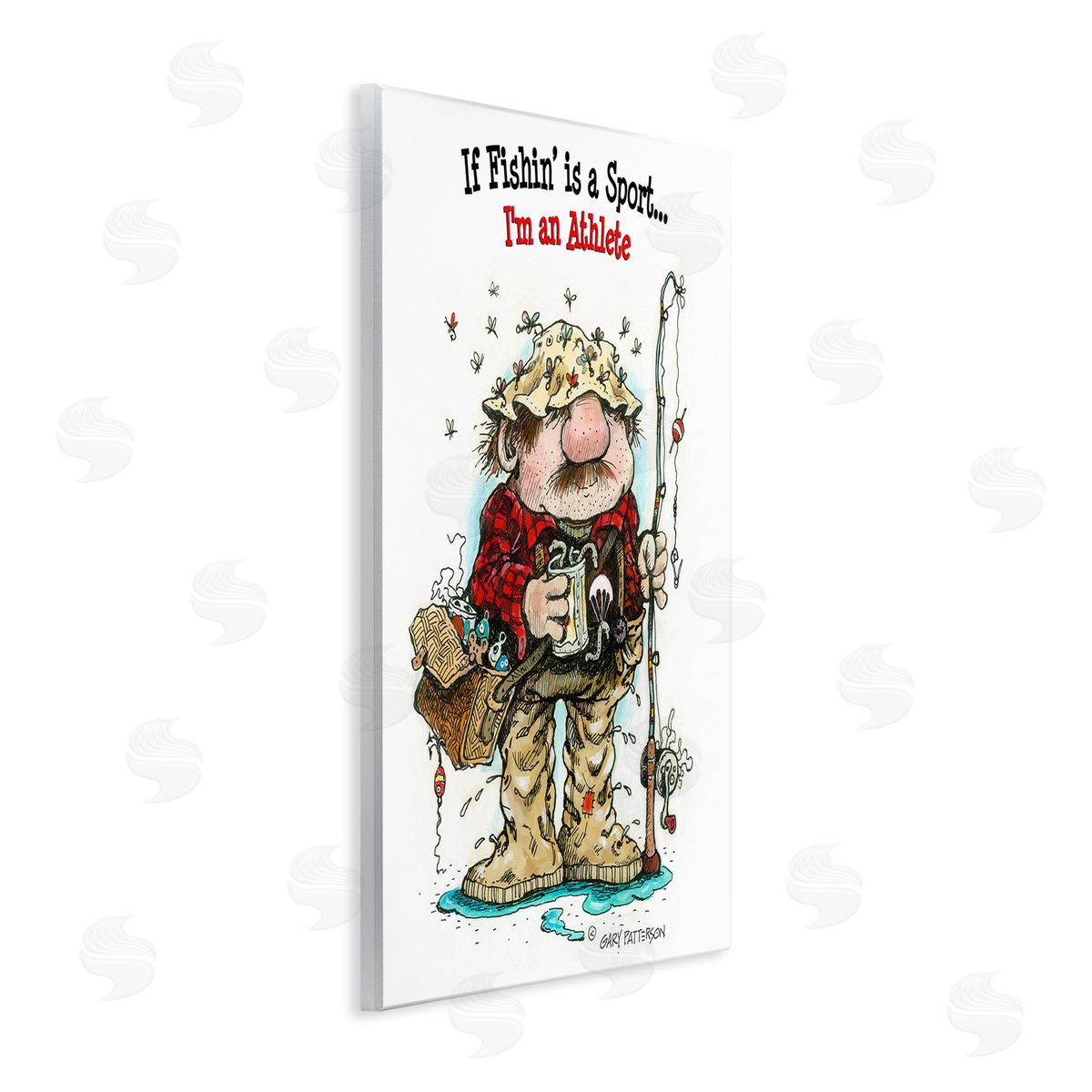 Fishing I'm An Athlete Funny Wood Plaque Wall Art, Home Decor by Gary Patterson