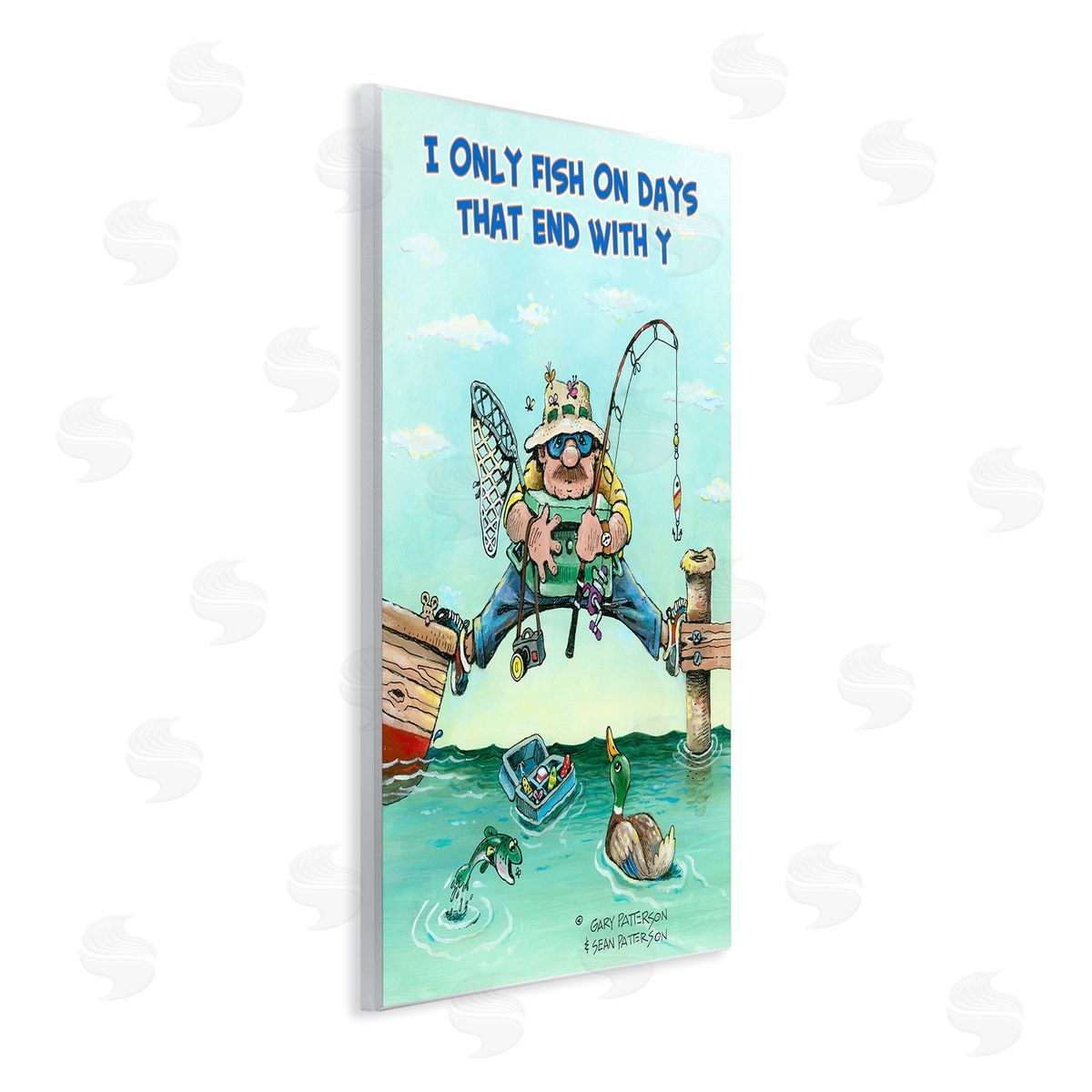 Fishing Days Ending in Y Wood Plaque Wall Art, Home Decor by Gary Patterson