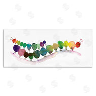 Maria Carluccio | Rainbow Inchworms Cute Painting