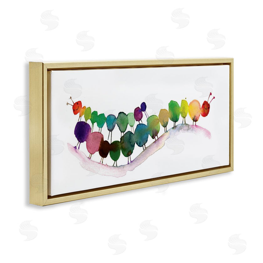 Maria Carluccio | Rainbow Inchworms Cute Painting