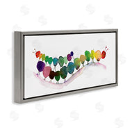 Maria Carluccio | Rainbow Inchworms Cute Painting