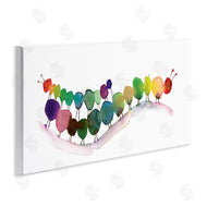 Maria Carluccio | Rainbow Inchworms Cute Painting