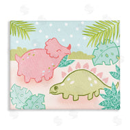 Stupell Studio | Cute Dinosaurs Pink Green Kids