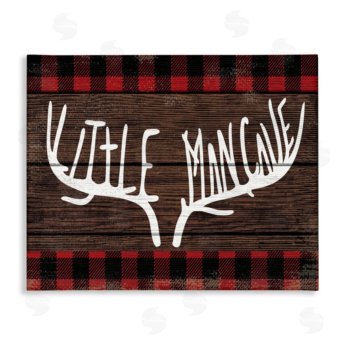 Little Man Cave Rustic Antlers Canvas Wall Art, Home Decor by Stupell Studio