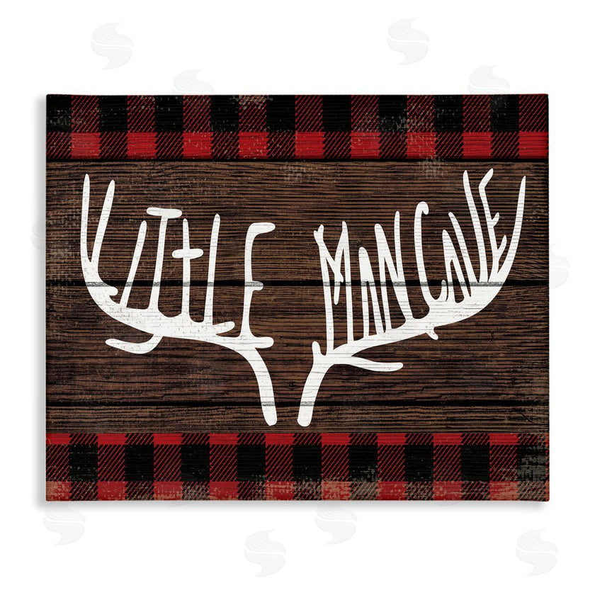 Stupell Studio | Little Man Cave Rustic Antlers