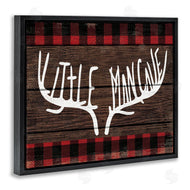 Stupell Studio | Little Man Cave Rustic Antlers