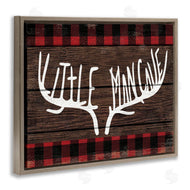 Stupell Studio | Little Man Cave Rustic Antlers