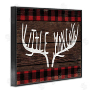 Stupell Studio | Little Man Cave Rustic Antlers