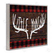 Stupell Studio | Little Man Cave Rustic Antlers