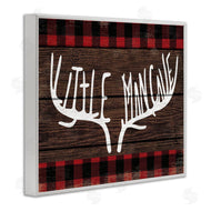 Stupell Studio | Little Man Cave Rustic Antlers