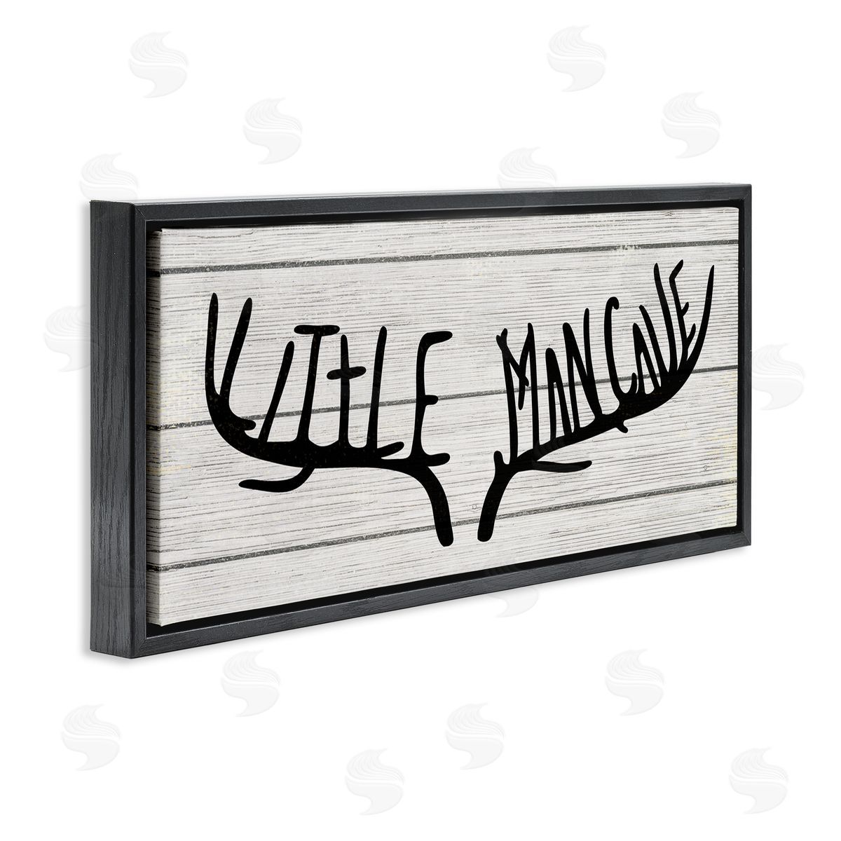 Little Man Cave Farmhouse Black Floating Frame Canvas Wall Art, Home Decor by Stupell Studio
