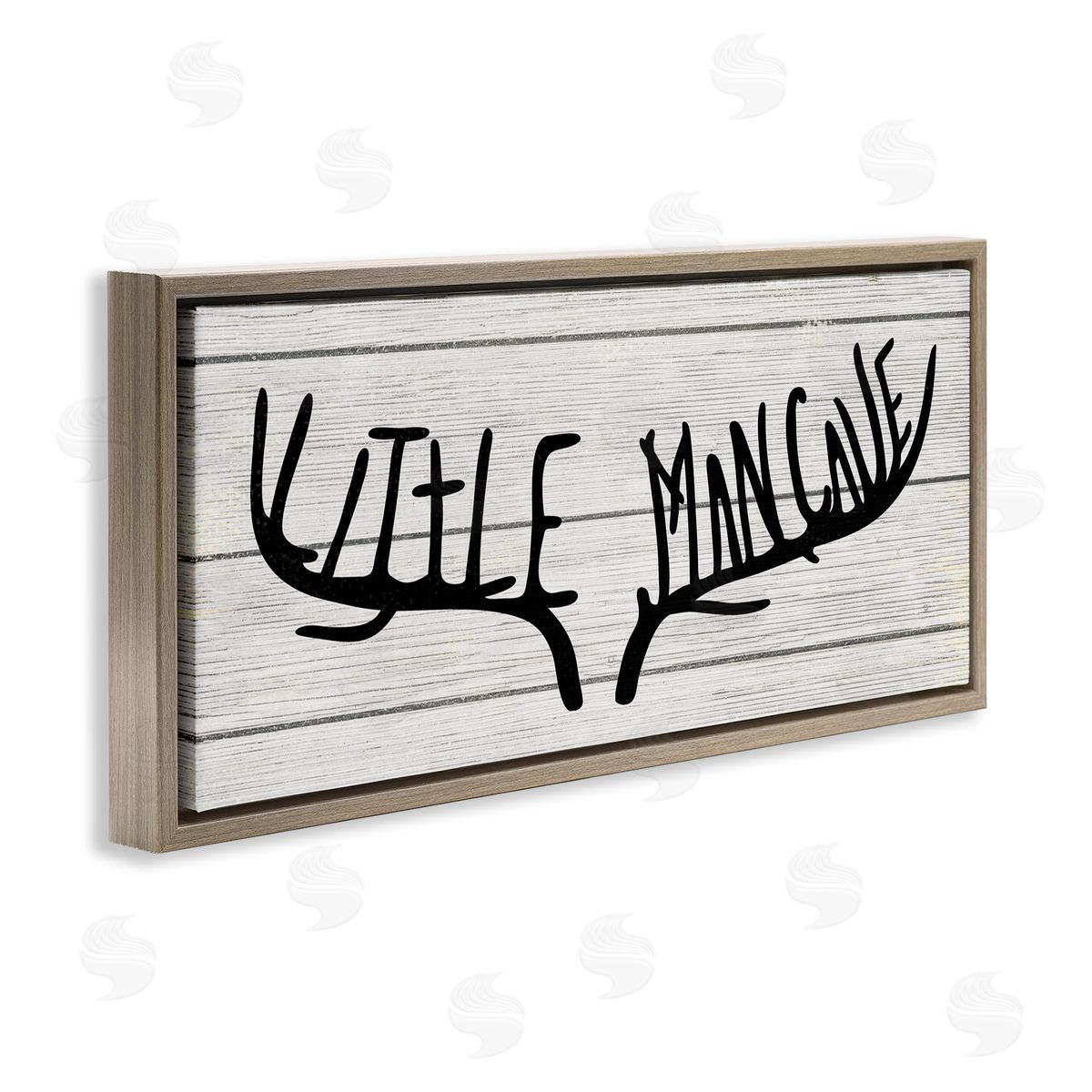 Little Man Cave Farmhouse Brown Floating Frame Canvas Wall Art, Home Decor by Stupell Studio