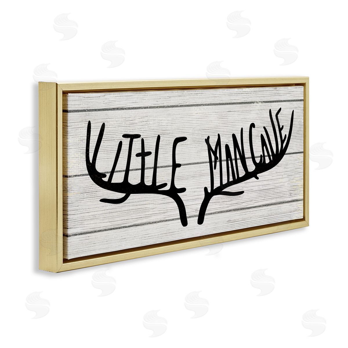 Little Man Cave Farmhouse Gold Floating Frame Canvas Wall Art, Home Decor by Stupell Studio