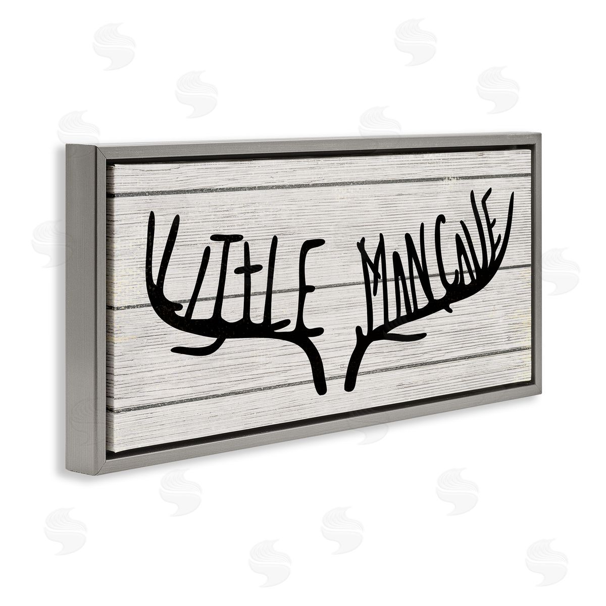 Little Man Cave Farmhouse Grey Floating Frame Canvas Wall Art, Home Decor by Stupell Studio