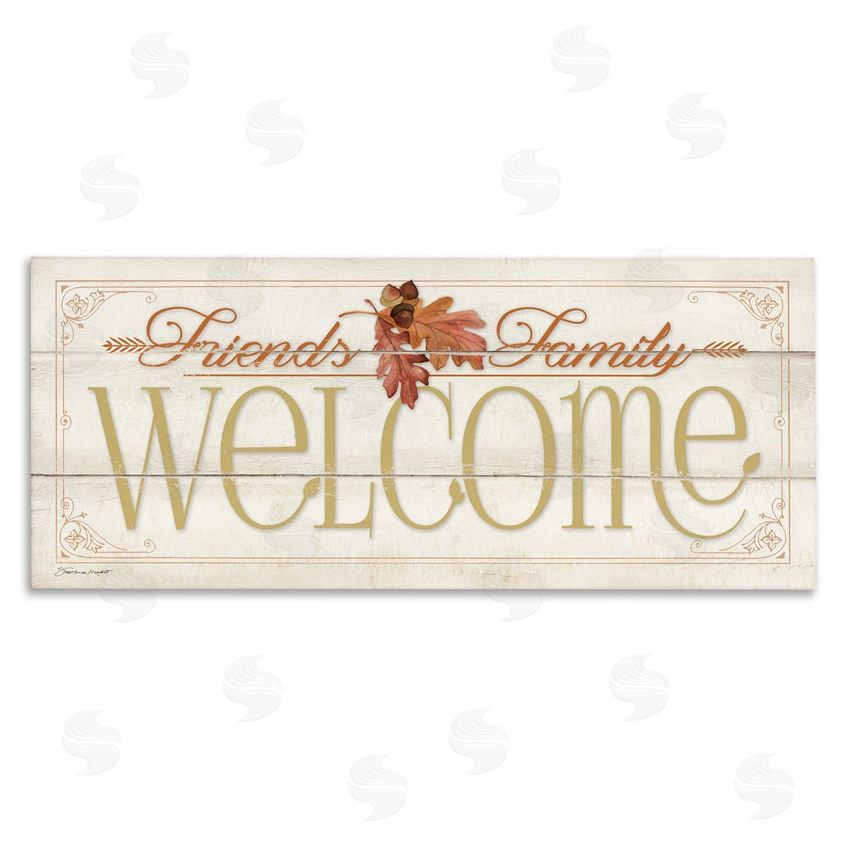 Autumn Friends Family Welcome Canvas Wall Art, Home Decor by Stephanie Workman Marrott