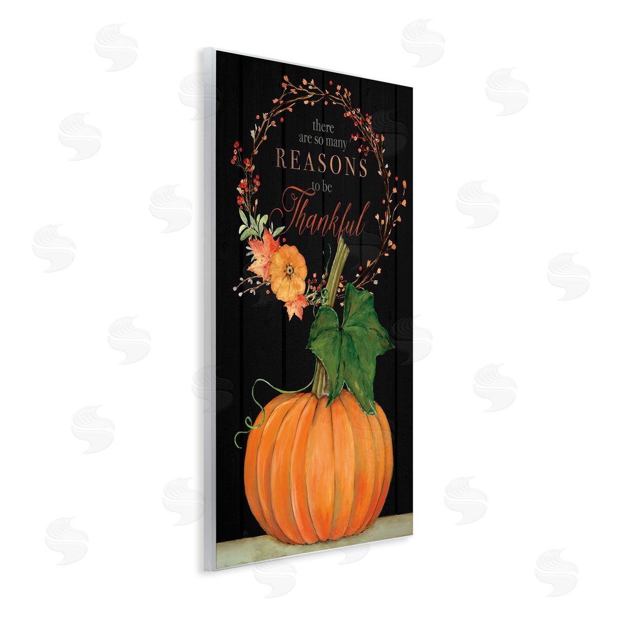 Reasons To Be Thankful Pumpkin Wood Plaque Wall Art, Home Decor by Stephanie Workman Marrott