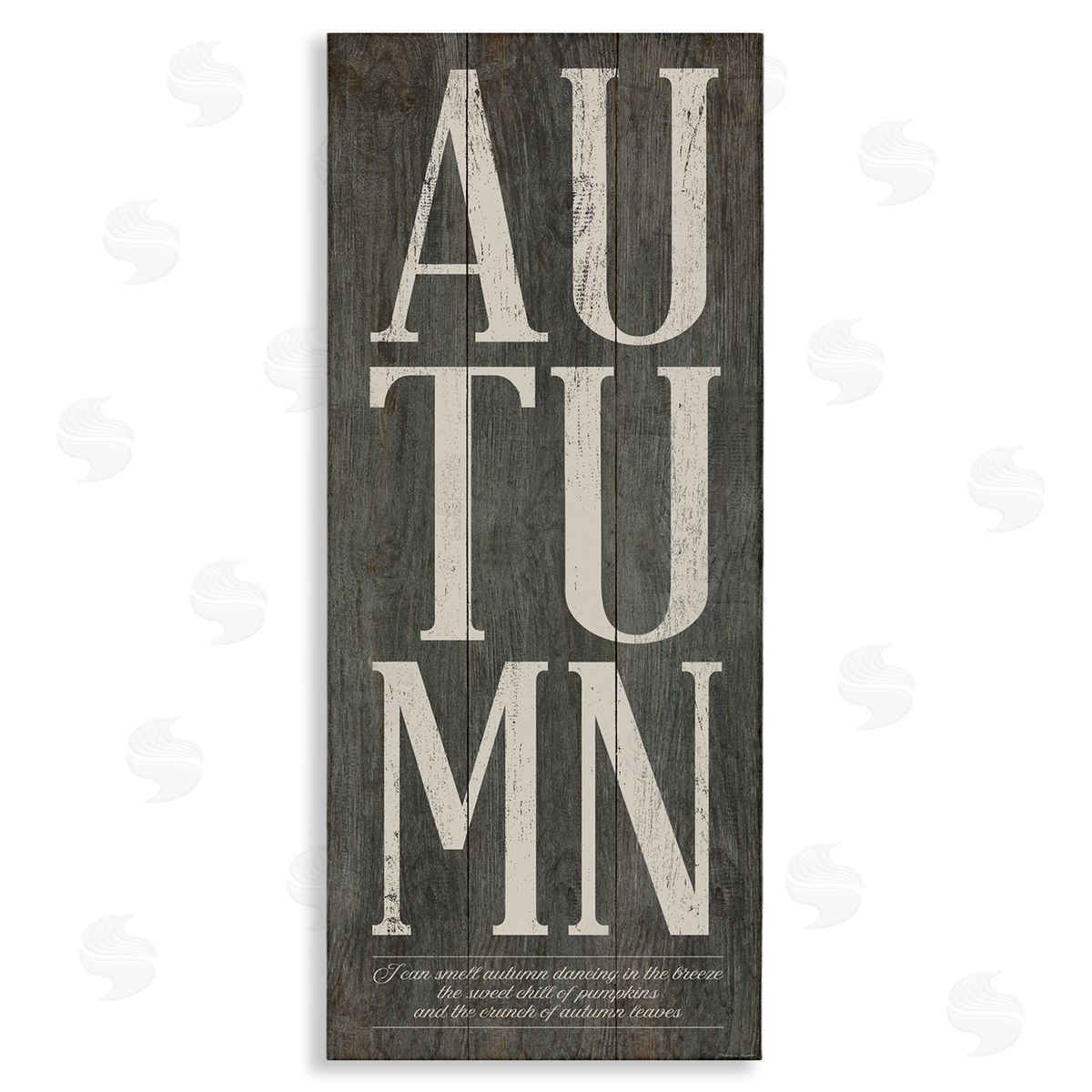 Autumn Grey Typography Canvas Wall Art, Home Decor by Stephanie Workman Marrott