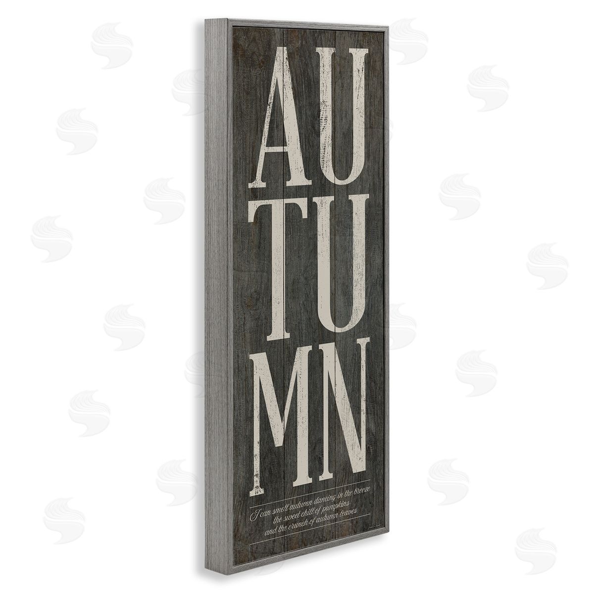 Autumn Grey Typography Grey Frame Print Wall Art, Home Decor by Stephanie Workman Marrott