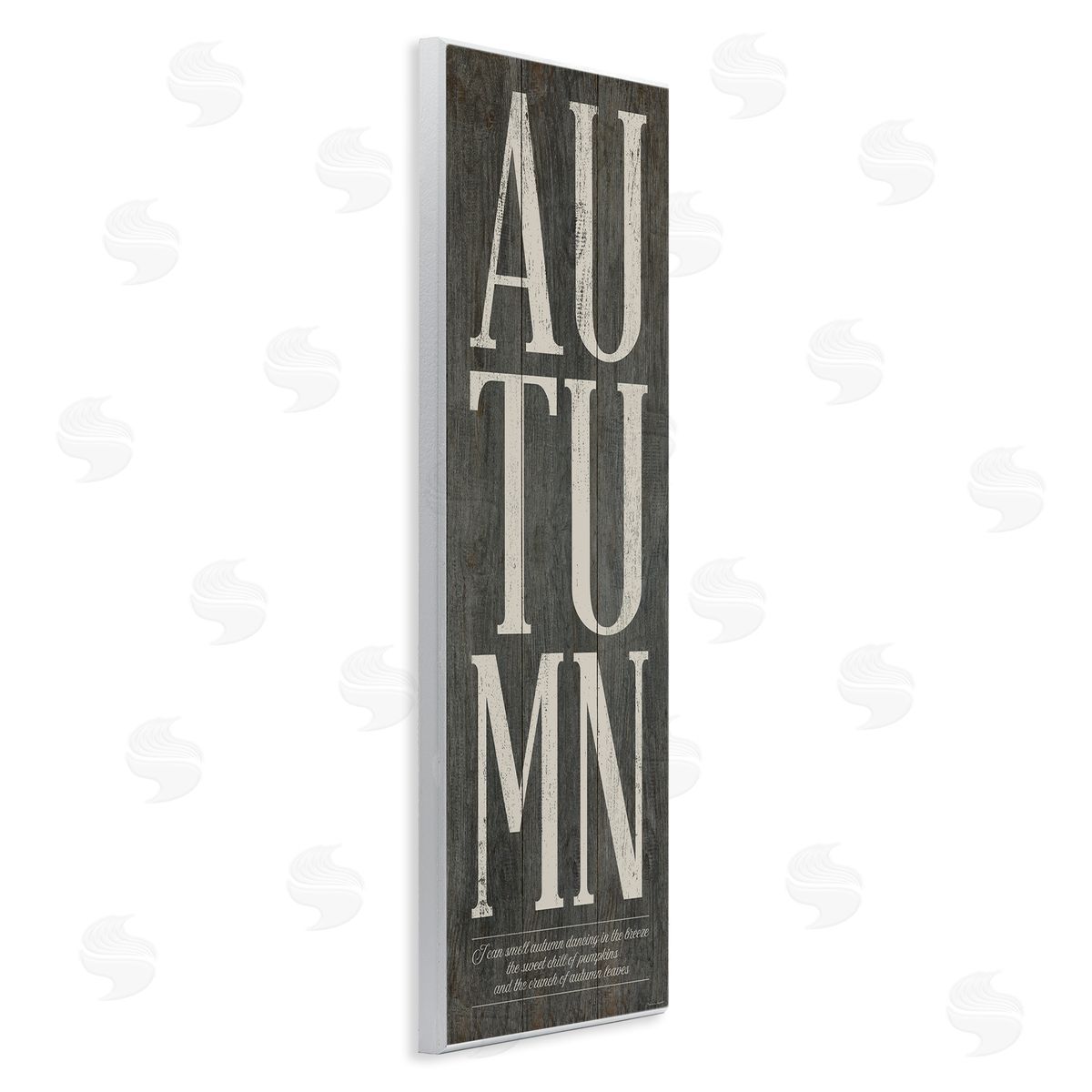 Autumn Grey Typography Wood Plaque Wall Art, Home Decor by Stephanie Workman Marrott