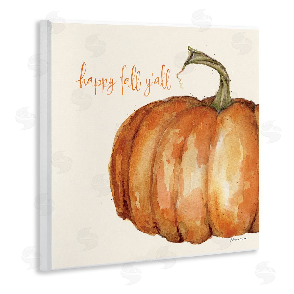 Happy Fall Yall Pumpkin Wood Plaque Wall Art, Home Decor by Stephanie Workman Marrott