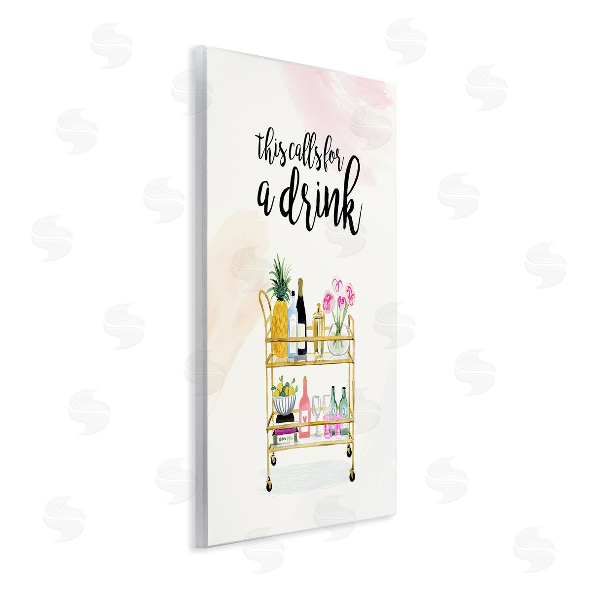 Calls for a Drink Quote Wood Plaque Wall Art, Home Decor by Victoria Borges