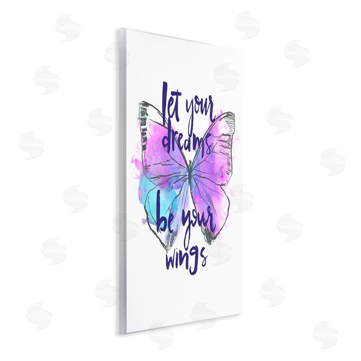 Dreams Quote Purple Butterfly Wood Plaque Wall Art, Home Decor by Jennifer Paxton Parker