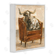 Ethan Harper | Brown Bull Resting in Chair Painting
