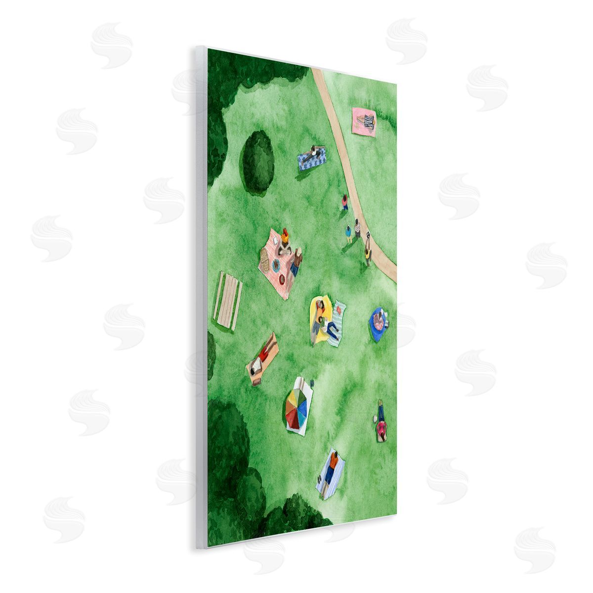 Kid's Summer Park Activities Wood Plaque Wall Art, Home Decor by Grace Popp