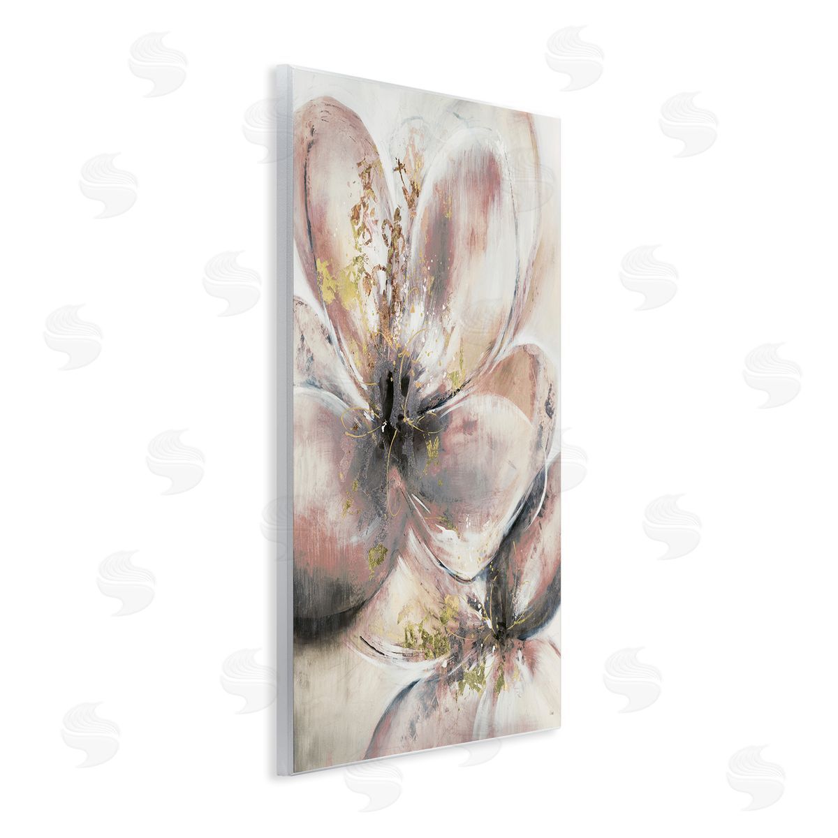 Glam Pink Flower Petals Wood Plaque Wall Art, Home Decor by K. Nari
