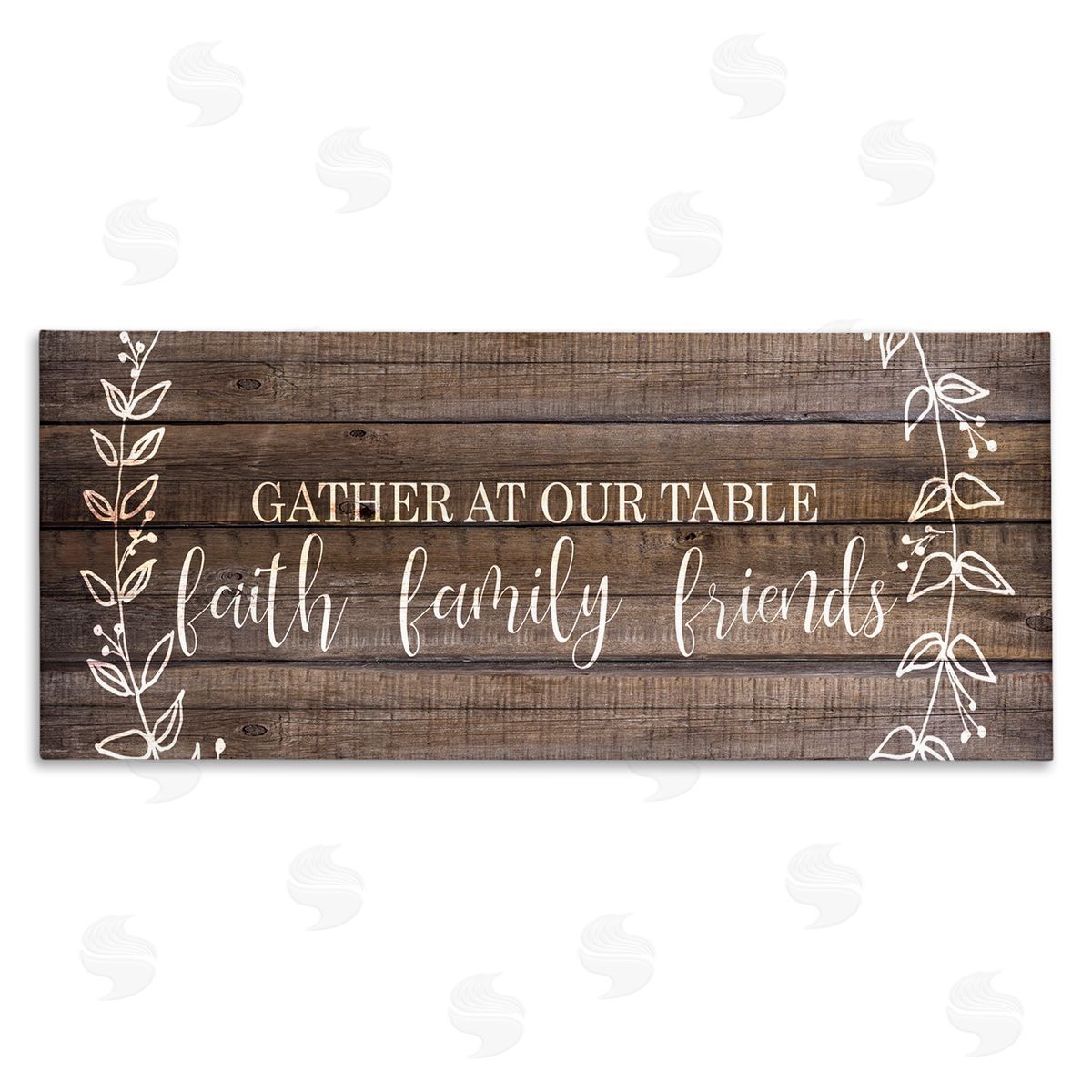 Faith Family Friends Quote Canvas Wall Art, Home Decor by Kim Allen