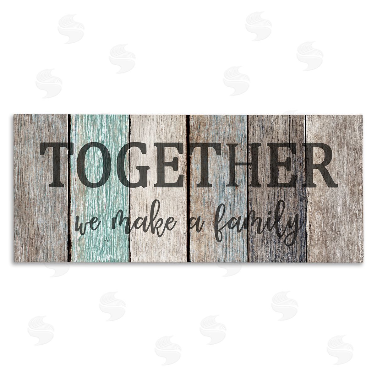 Together We Make a Family Quote Canvas Wall Art, Home Decor by Kim Allen