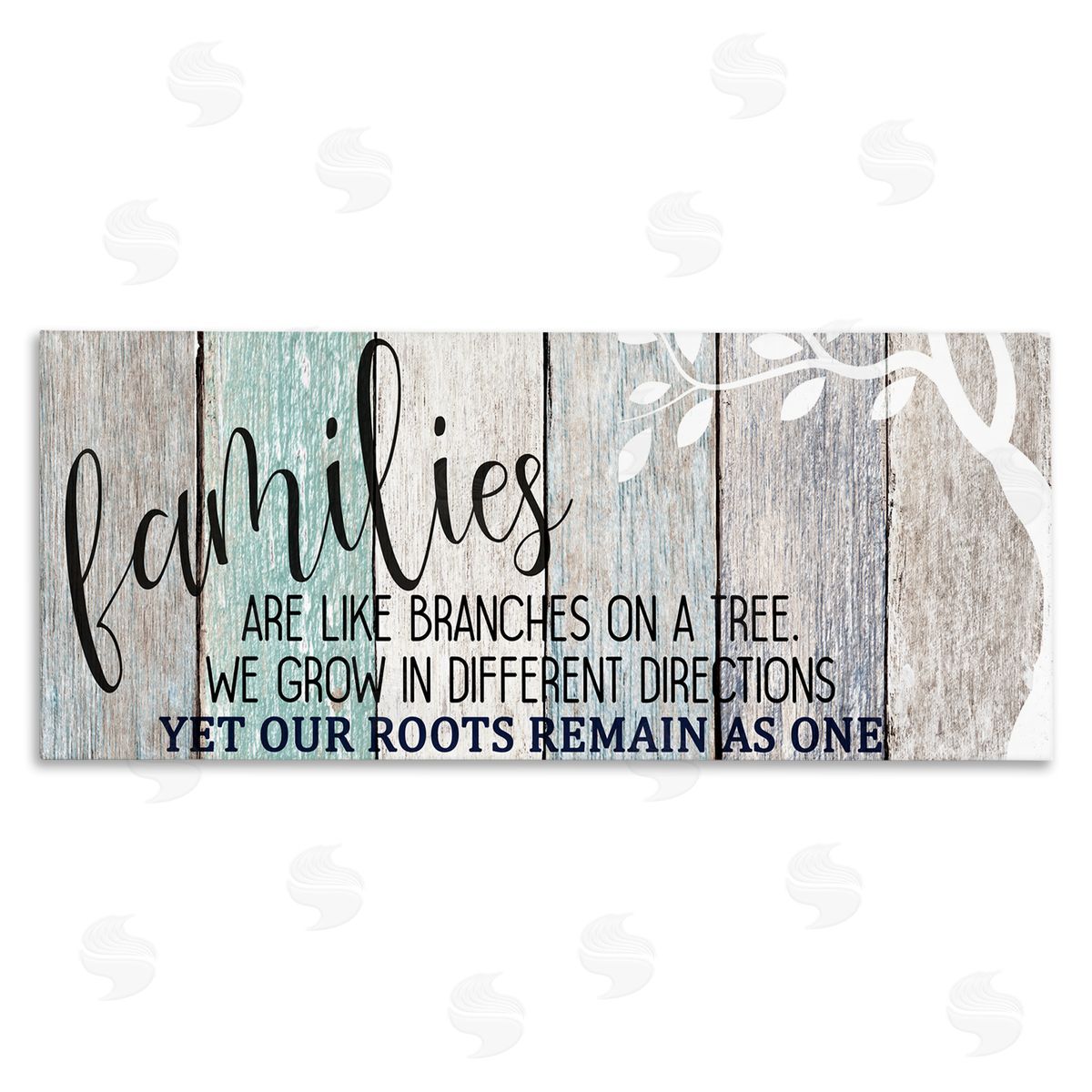 Inspirational Families are Branches Quote Canvas Wall Art, Home Decor by Kim Allen