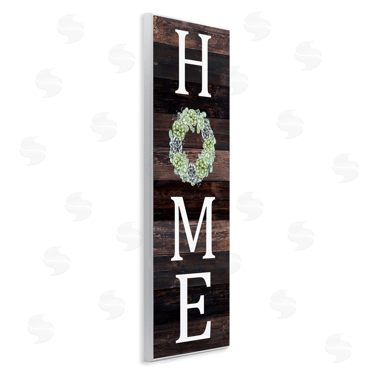 Welcome Home with Succulent Wreath Wood Plaque Wall Art, Home Decor by Kim Allen